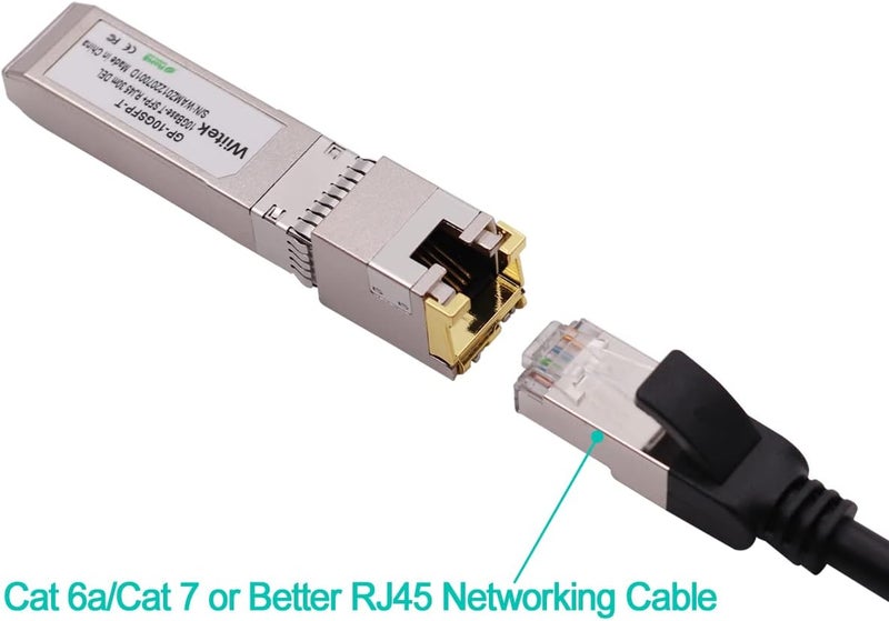 Wiitek 10G SFP+ to RJ45 Copper Modules, 1.25G/2.5G/5G/10GBase-T Ethernet Copper to SFP+ Transceiver Compatible for Dell Force 10 and Others GP-10GSFP-T(Cat 6a/7 or Better, 30-Meter) - Image 4